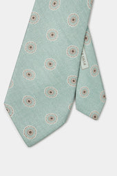 Light Green Macro Fancy Tie Made In Italy