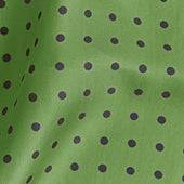Light Green Navy Medium Spot Silk Pocket Square