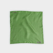 Light Green Navy Small Spot Silk Pocket Square