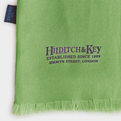 Light Green Navy Spot Silk Tubular Scarf