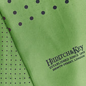 Light Green Navy Spot Silk Tubular Scarf