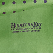 Light Green Navy Spot Silk Tubular Scarf
