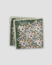 Light Floral Print Tussah Silk Pocket Square