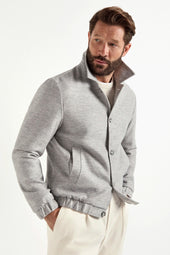 Light grey bomber jacket - Made in Italy