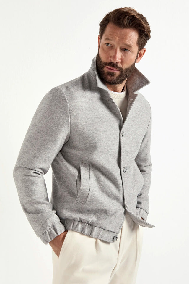 Light grey bomber jacket - Made in Italy