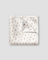 Gray Floral Silk Pocket Square
