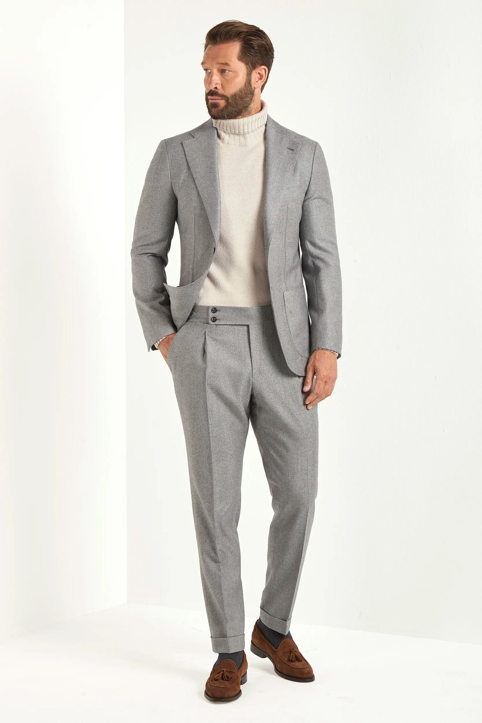 Herringbone Suit Made In Italy