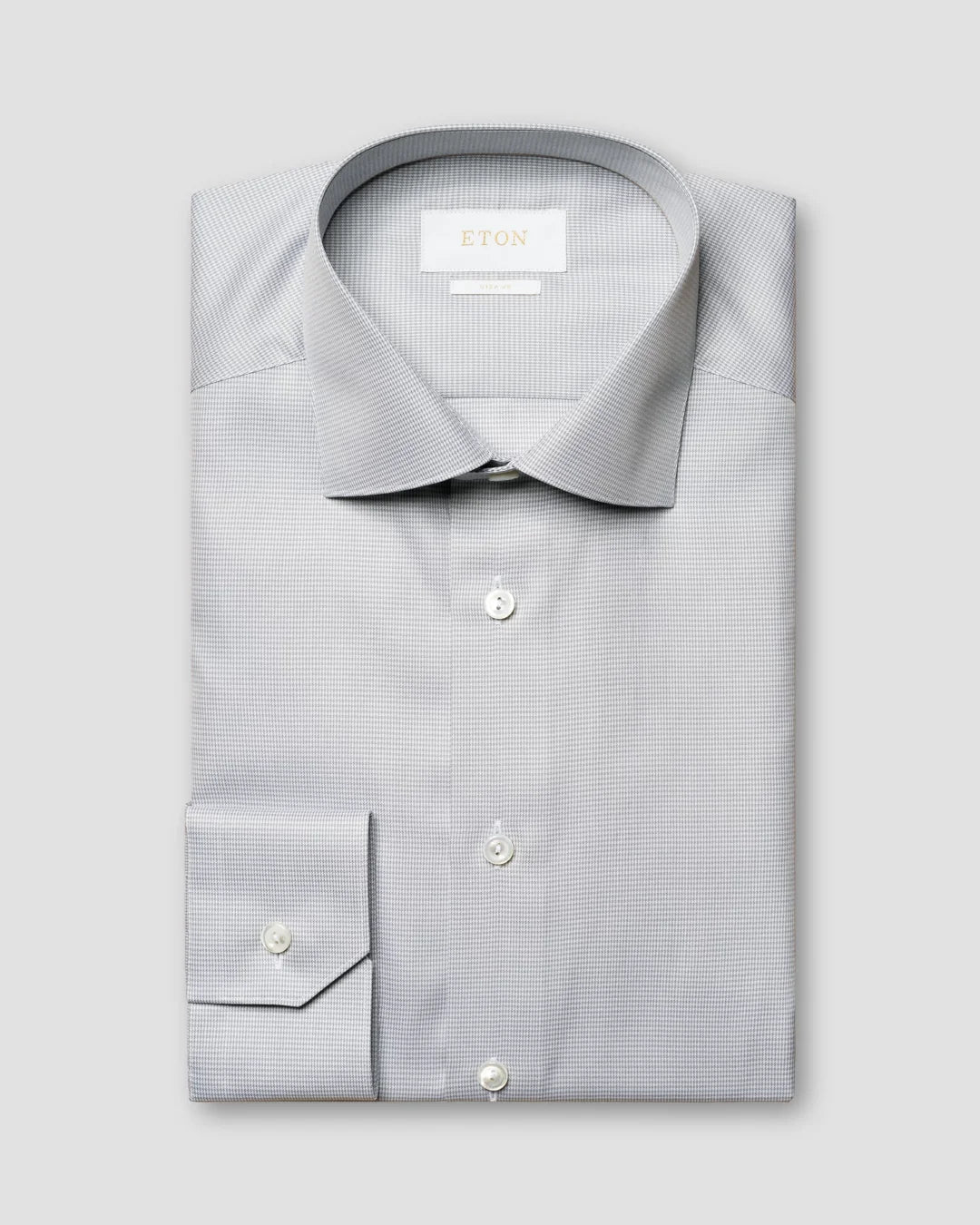 Gray Houndstooth Giza 45 Shirt Eton