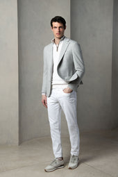 Jersey Houndstooth Jacket Made In Italy