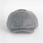 Light Grey Loden Wool Gatsby Cap
