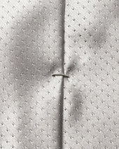 Gray Pin-Dot Jacquard Silk Tie
