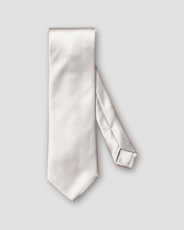 Gray Pin-Dot Jacquard Silk Tie