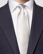 Gray Pin-Dot Jacquard Silk Tie