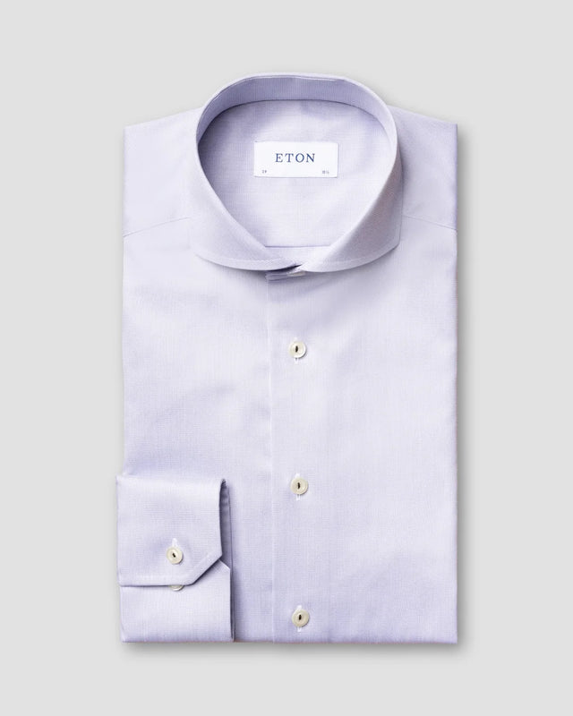 Hellgraues Hemd aus Royal Twill - Eton