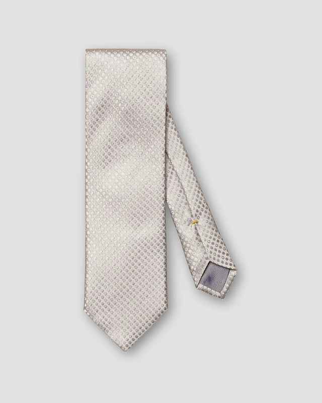 Jacquard-Seidenkrawatte Faux-Uni Hellgrau