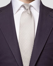 Light Semi Solid Jacquard Silk Tie