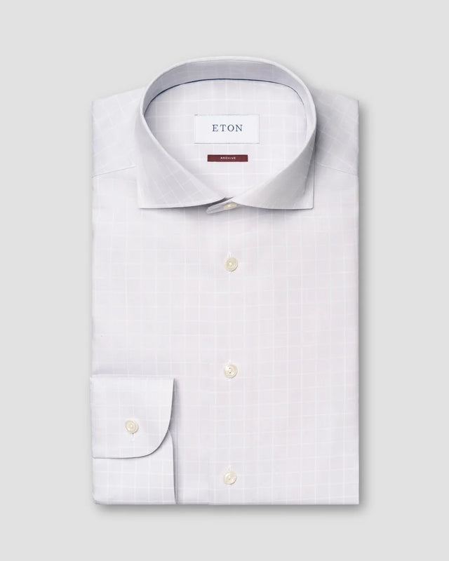 Check Signature Twill Shirt - Eton