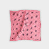 Light Navy Medium Spot Silk Pocket Square