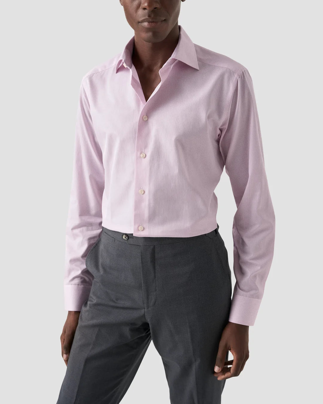 Light Fine Striped Signature Twill Shirt Eton