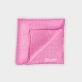Light Pink & White Small Spot Silk Pocket Square
