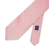Light White Spot Printed Silk Tie