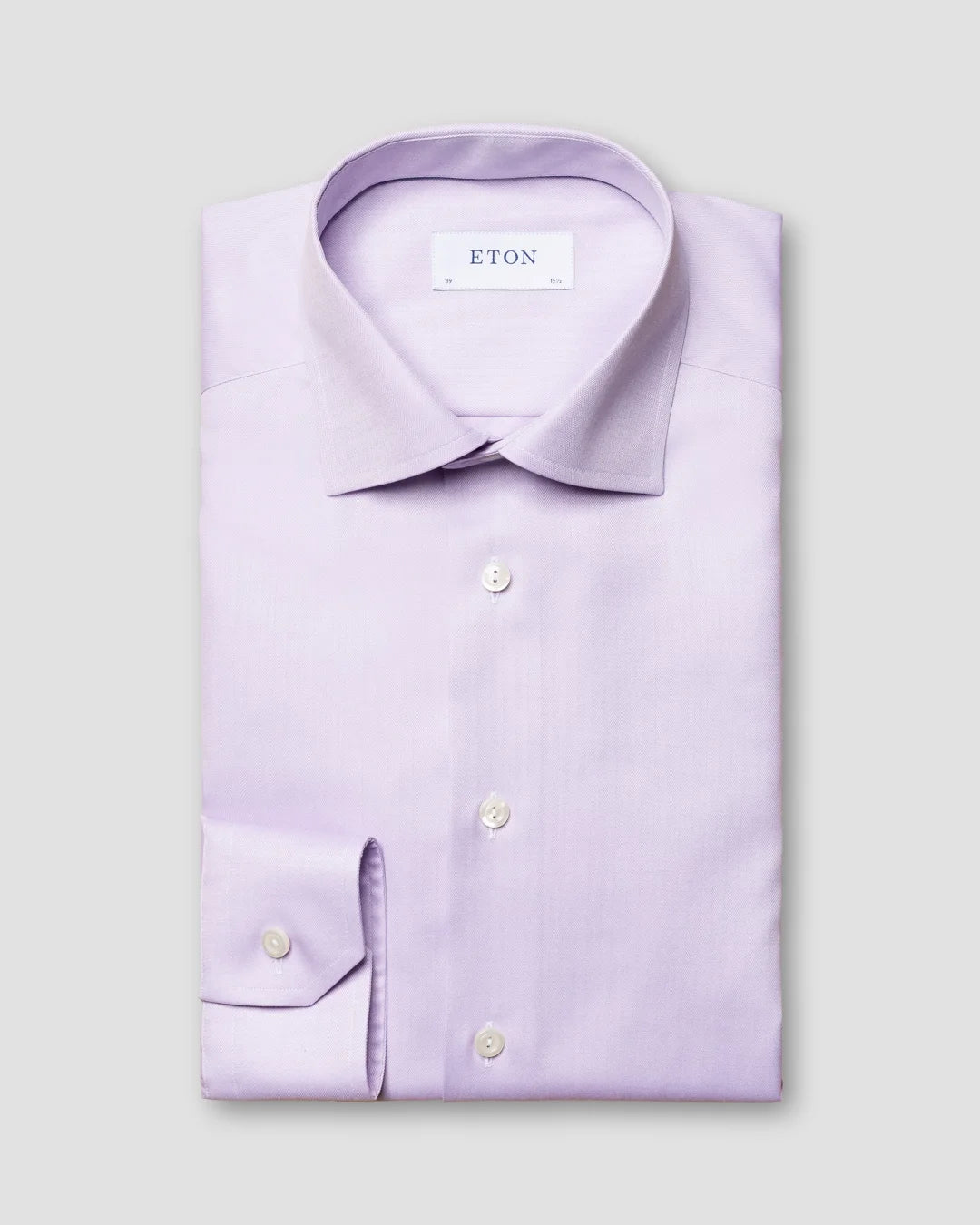 Light Purple Herringbone Twill Shirt Eton