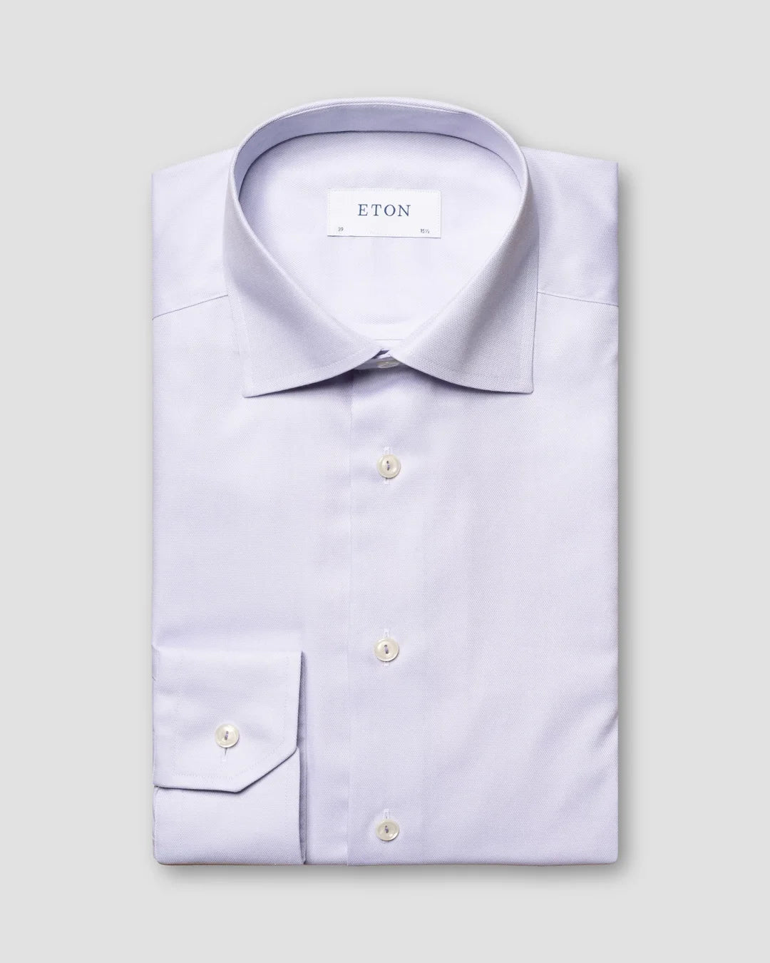 Purple Diamond Structured Twill Shirt Eton