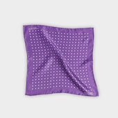 Lilac White Medium Spot Silk Pocket Square