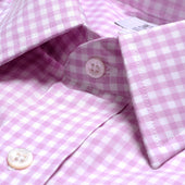 Classic Fit Check Zephyr Button Cuff Shirt In Lilac