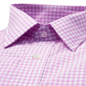 Classic Fit Check Zephyr Button Cuff Shirt In Lilac