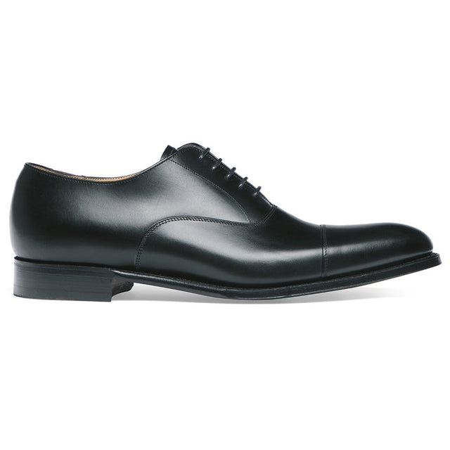 Lime Classic Oxford in Black Calf Leather