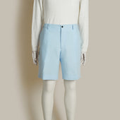 Tailored Linen Beach Shorts In Sky