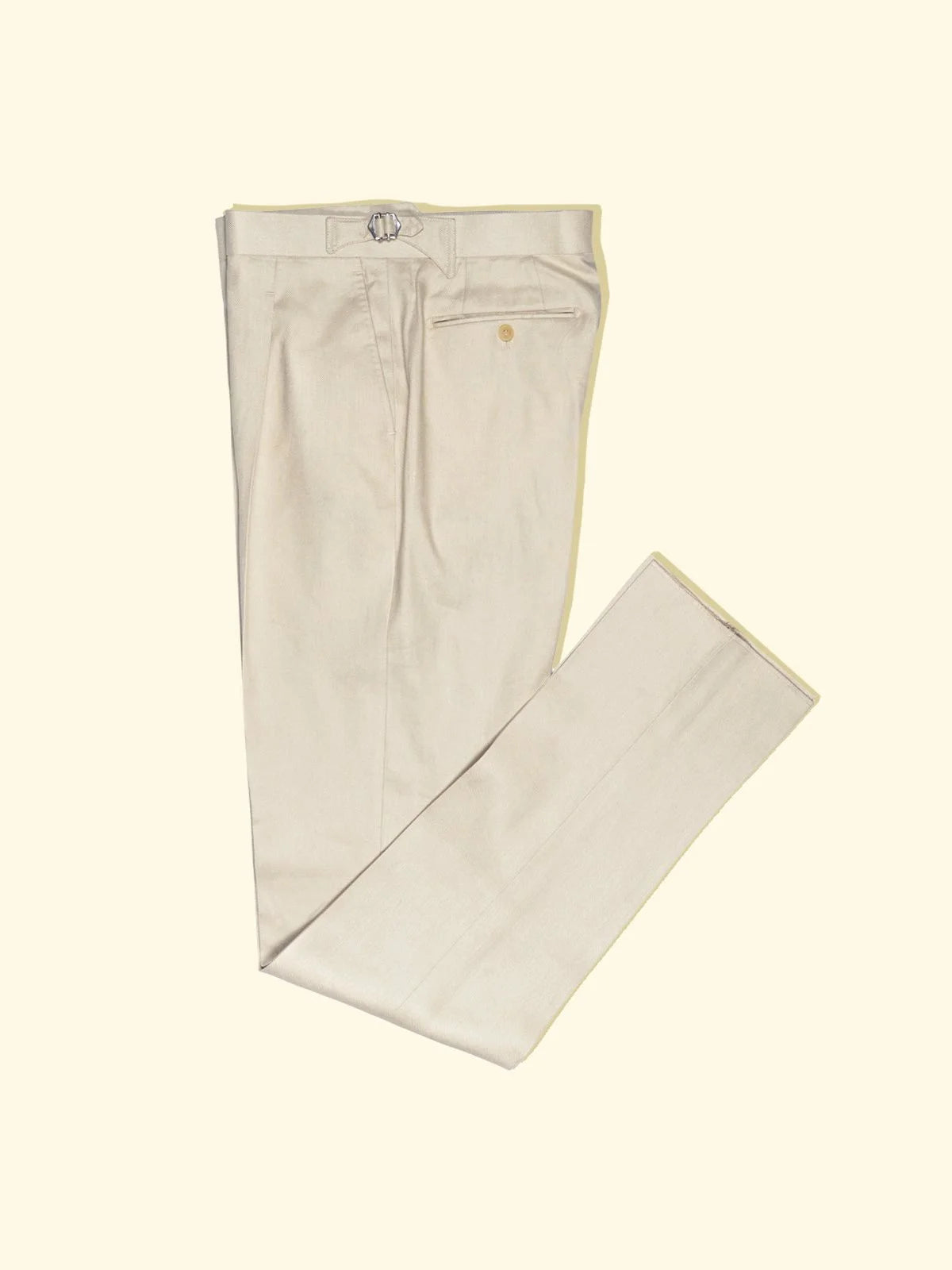 Linen Cotton Twill Pleated Trousers The Anthology