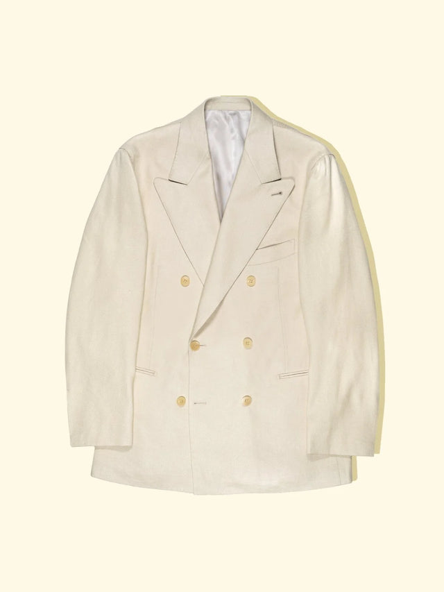 Linen/Cotton Twill Suit Jacket - Cream — The Anthology