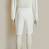 Irish Linen Gurkha Shorts In Off White