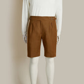 Irish Linen Gurkha Shorts In Tobacco