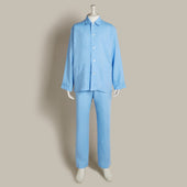 Linen Pyjamas In Lagoon