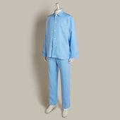 Linen Pyjamas In Lagoon