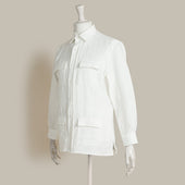 Linen Safari Overshirt In Off