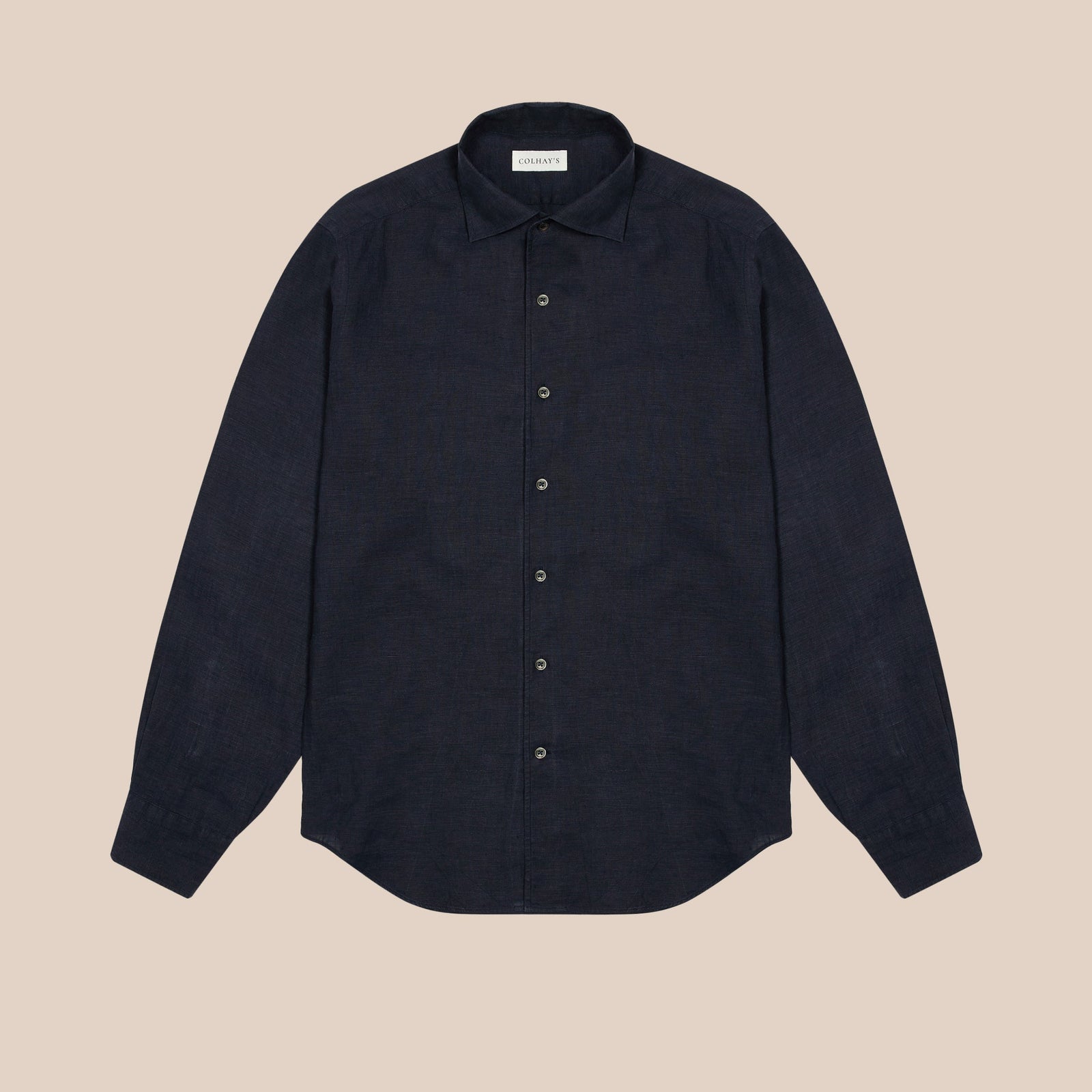 French Linen One Piece Collar Riviera Shirt In