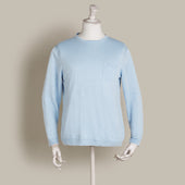 Linen Knitted Sweater In Light Sky