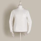 Linen Knitted Sweater In Off White