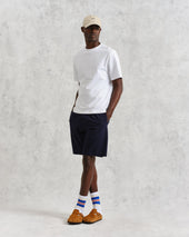 Linton Cotton Seersucker Pleated Shorts