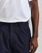 Linton Cotton Seersucker Pleated Shorts
