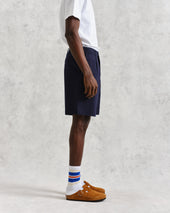 Linton Cotton Seersucker Pleated Shorts