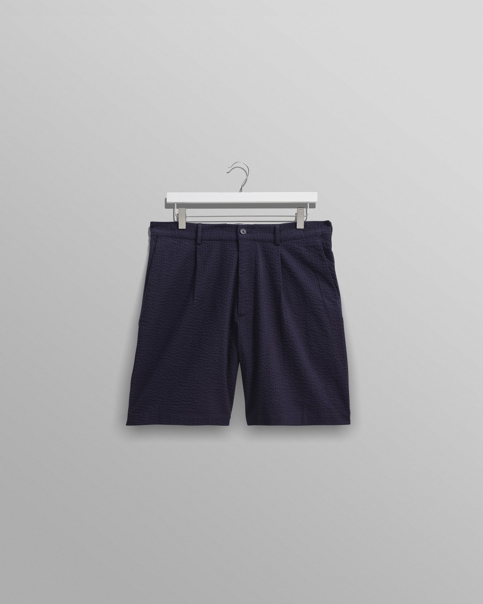 Linton Cotton Seersucker Pleated Shorts