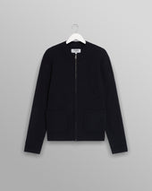 Lisford - Navy Stitch Zip Cardigan