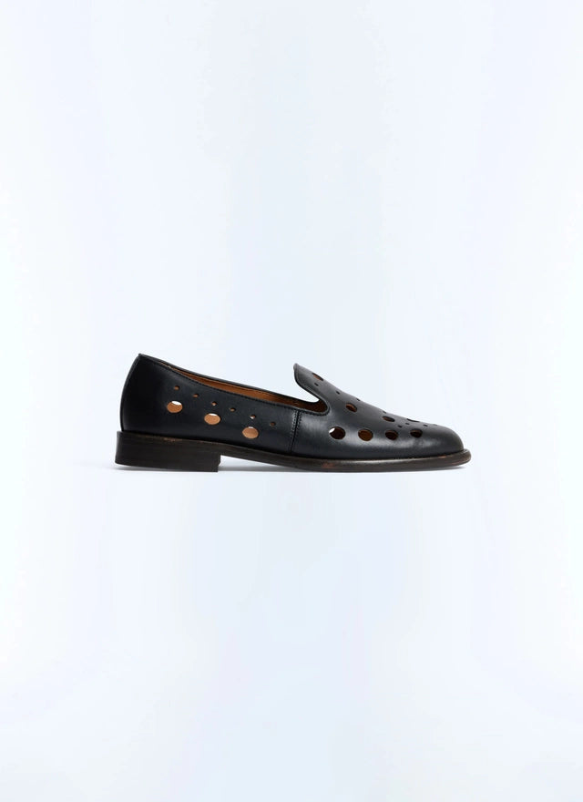 Perforated leather loafers