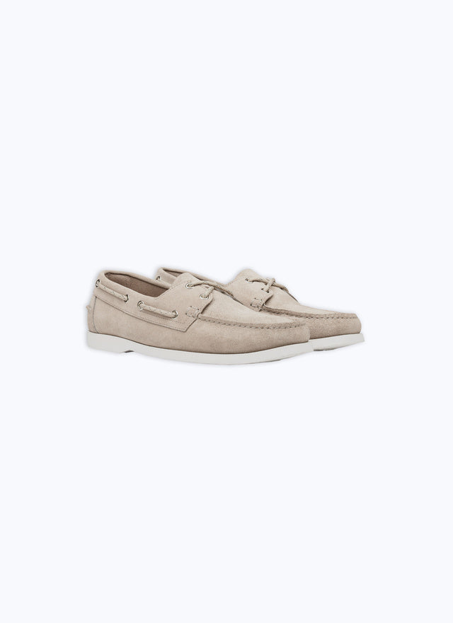 Nubuck leather boat loafers