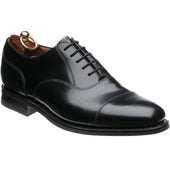 Loake 300 mens rubber-soled Oxfords in black polished